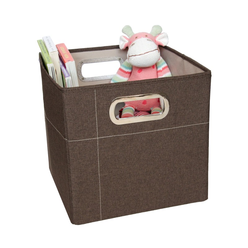 JJ Cole Heather Storage Box, Cocoa, 11-Inch