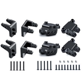 MORFUM 8PCS Aluminum Upper Lower Shock Suspension Link Mount Compatible with LOSI 1/8 LMT 4S King Sling 4WD Digger Monster Buggy Truck Upgrade Parts Accessories