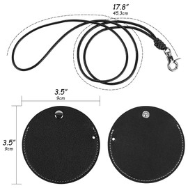 JANKOW 3 Pack Hanging Neck Earphone Pouches, Mini Earphone Carrying Case with Lanyard, Portable Small Earphone Storage Bag for Biking, Outdoor Activities