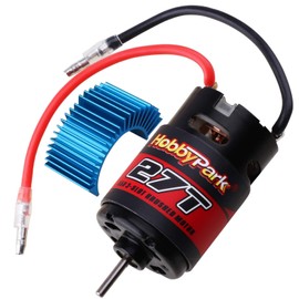 Hobbypark 27T Motor 550 Brushed Motor Electric Engine w/Heatsink for 1/10 RC Crawler Car Traxxas TRX4 TRX6 Axial SCX10 Redcat Gen7 Gen8 RC4WD