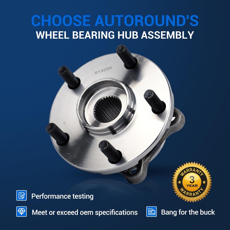 Autoround 513258 Front Wheel Hub Assembly Fits Toyota RAV4 2006-2018