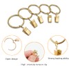 QMAHA Pack of 30 Curtain Rings, Golden Curtain Clips Rings,