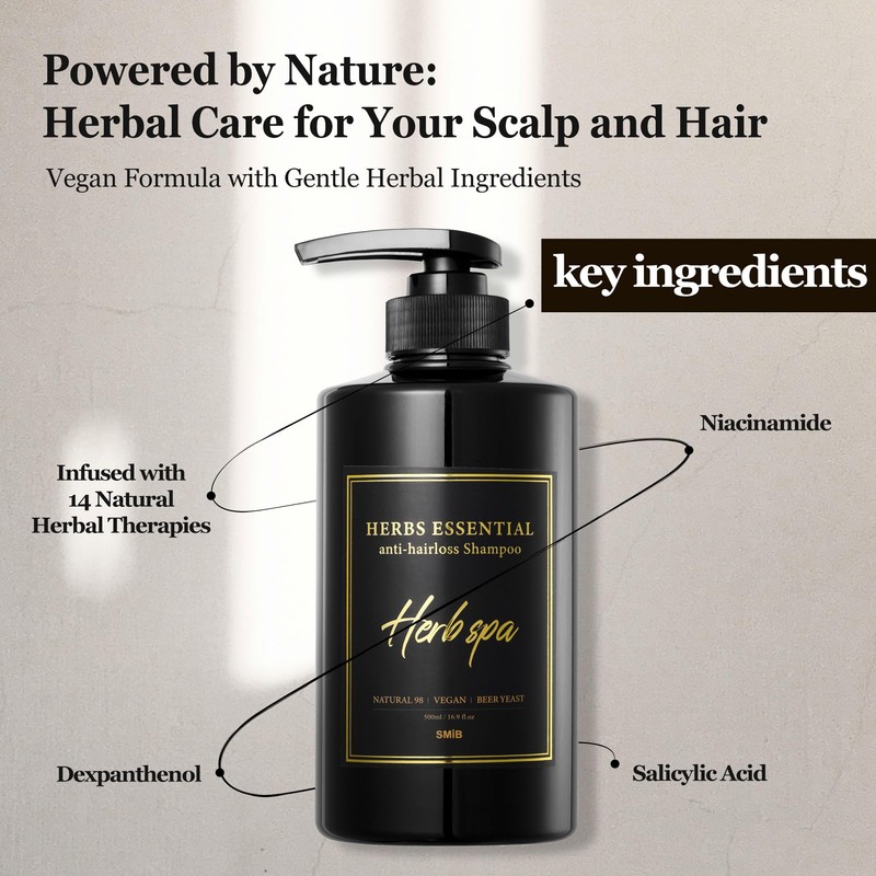 SMIB Herbs Essential Shampoo for Hair Health – Supports Scalp