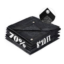 LOVE STORY 8x10FT 70% Black Shade Cloth Sun Shade Net with Grommets Sunblock Net Mesh Tarp for Garden,Plants Cover,Greenhouse and Patio