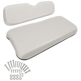 ILVGOLF Front Seat Replacement Cushions for EZGO RXV, Golf Cart Cushion Seat for EZGO RXV Front Bottom Seat Assembly, Dedicated for Front Row Seats, Milky White, 2 Piece Set