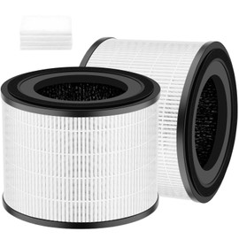 Can-Meageren AP-S0610L Filter Replacement, Compatible with MOOKA AP-S0610L Air Purifier, 3-in-1 H13 True HEPA Filter and Activated Carbon Filter, 2 Pack