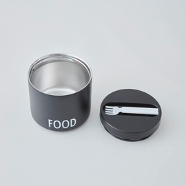 Design Letters Insulated Food Bowl with Spoon/Fork | Thermos for Hot Food Leak-Poof Lid | Insulated Food Jar Wide Mouth | To Go Lunch Box | Stainless Steel Lunch Container, 18 Oz