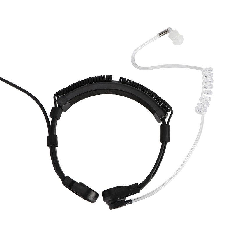 Throat Control Microphone Mic Earpiece Headset for Walkie Talkie UV