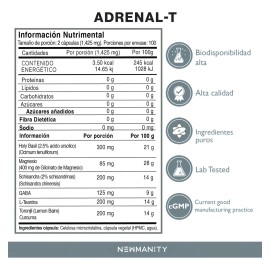 Adrenal-t Manejo De Stress Y Cortisol Magnesio Y Adaptogenos - Sin Sabor
