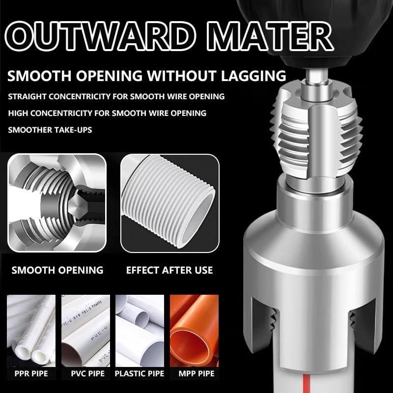2pcs Integrated Internal & External Pipe Threading Tool with 1/2''