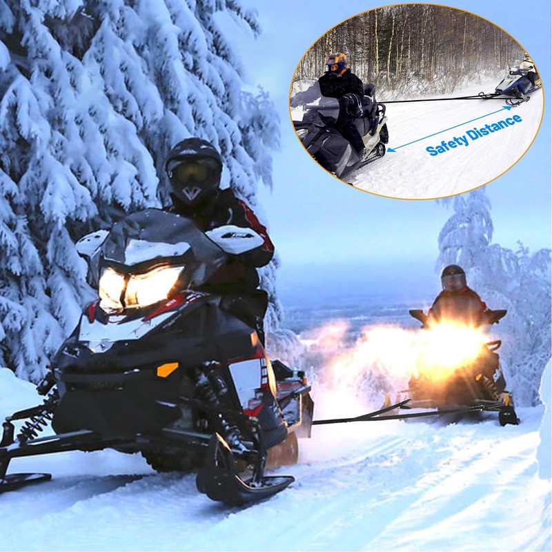 Enhanced Heavy Snowmobile Tow Strap, Exceptional ATV & Snowmobile Tow