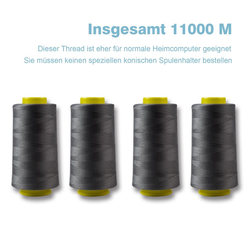 Sewing Thread Overlock Yarn 100% Polyester Dark Grey Sewing Thread