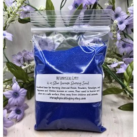 4 oz Blue Incense Sand, Base for Burning Charcoal, Incense Burners