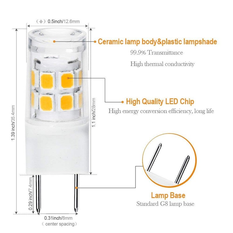 G8 120V 2W LED Bulb WB25X10019 Microwave Light Bulbs Compitable