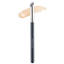 MOGILAN Concealer Brush Angled,Small Nose Contour Brush Premium Synthetic Bristles for Dark Circles Puffiness,Spots Blending with Under Eye Concealer,Cream,Powder Cosmetics Makeup Brush 370S