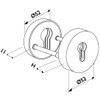 Gedotec Protective Fitting Front Door, 1 Pair - Safety Rosette