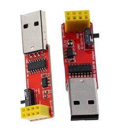 A-DIGISHUO 2Pcs USB to ESP-01 Adapter | ESP-01S Programmer ESP8266 Wireless WiFi Module Wi Fi CH340G UART PORG 4.5-5.5V 115200 Baud Rate