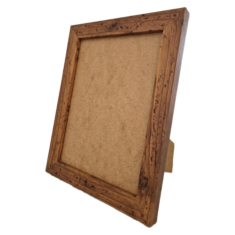 Aryllis A4 Photo Frame, Rustic Brown, U.K. Manufactured, Free-Standing and