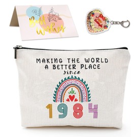 JSTHHTT Women's Cosmetic Bag, Small Cosmetic Bag, Make Up Bag, Travel Portable Makeup Bag with Zip, Accessory Organiser for Girls, Colleague, White, NO