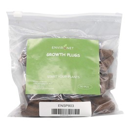 Environet Seed Starter Plugs, Growth Plugs for Seed Starting, Hydroponic and Soil Applications (1 Pack of Approx 50 Counts, 0.8 Inch Square X 1.75 Inch Deep)