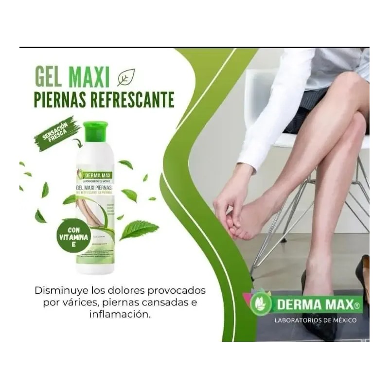 Derma Max Laboratorios De México - Gel Maxipiernas Refrescante -