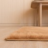 Solid Tan Shaggy Area Rugs for Living Room Bedroom 4x6