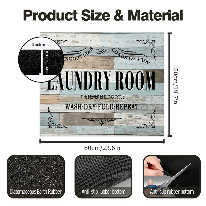 Dryer Top Protector Mat,23.6" X 19.7" Dryer Countertop Cover Washing