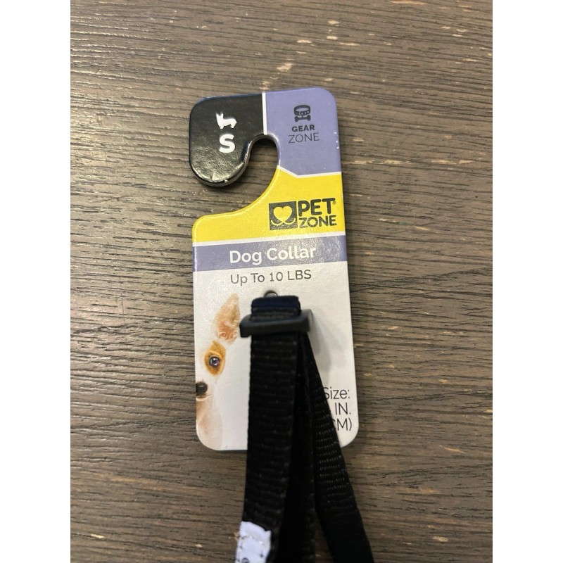 Pet Zone Small Solid Black Pet Collar Dog Breeds Up