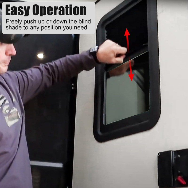 806621 RV Window for Entry Doors With Low-profile Shade 12''