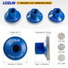 LOZLIN 3-Pack 2" Brazed Grinding Heads 5/8-11 Thread - Flat