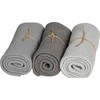 Sander Kitchen Friends Tea Towel Pack of 3 Cotton Grey/Black