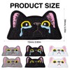 Keboyoe 6Pcs Embroidered Cat Face Sew-On Patch Removable Cat Applique