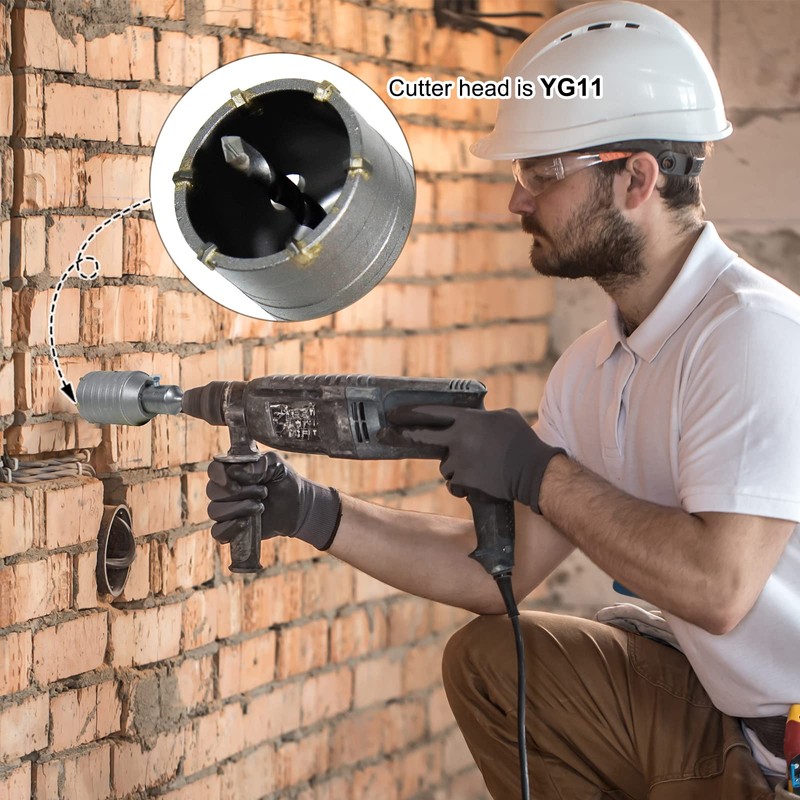 CCLIFE Drill Bit 50/55/65/68/80/82/100 mm Socket Drill Bit Concrete with