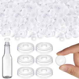 Burbell 200 Pcs Dripper Insert Orifice Reducers Hot Sauce Bottles, Dripper Fitment Orifice Reducer for 5 and 10 oz Woozy Bottles