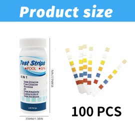 Aquarium Test Strips, Test Strips for pH, Nitrite & Nitrate, Simple Aquarium Water Test Kit for Freshwater & Salt Water, Accurate & Reliable for Aquarium, Water Test Paper, Water Analysis (6-in-1, 100