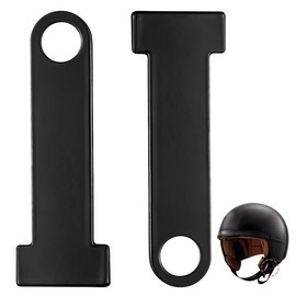 GXGM Helmet Strap D-Ring Lock Stainless Steel Motorcycle Helmet Lock Motorcycle Steel Ring Lock Universal, black