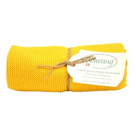 Danish Cotton in 100% Oeko-Tex Certified or GOTS Certified Kitchen Towels, Made in India (Dark Yellow)