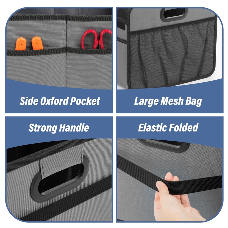 Simple Deluxe Car Trunk Organizer for SUV, Collapsible 2 Compartment