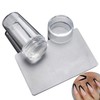 2.8CM Head Clear Jelly Silicone Nail Art Stamper Scraper with