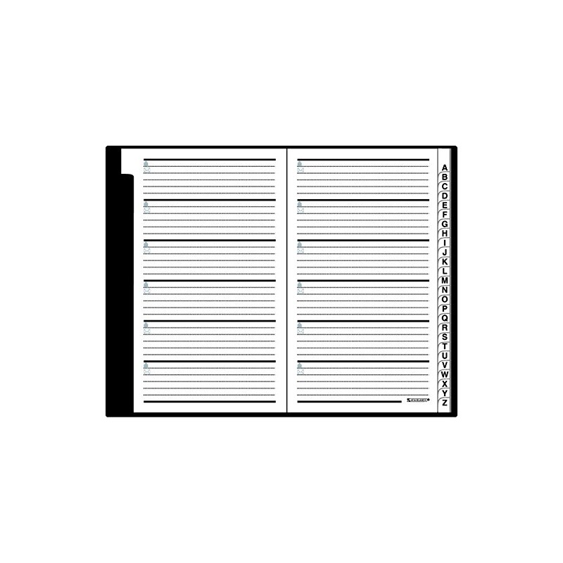 At-A-Glance Crocodile Cover Telephone/Address Book, 5-3/8 x 7-3/4 Inch, Assorted