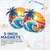 (2 Pack) Ocean Sunset with Palm Tree Magnets - Beach