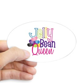 CafePress Jelly Bean Queen Sticker Oval Bumper Sticker, Euro Oval Car Decal