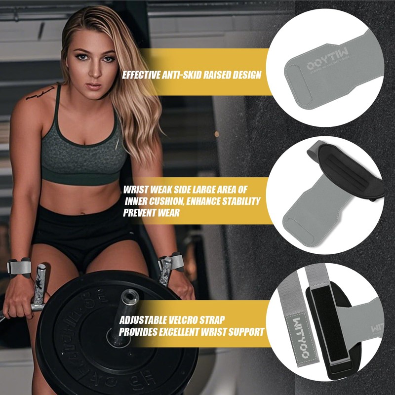 Weight Lifting Wrist Strap, Weightlifting Grip Strap for Gym Deadlifts,