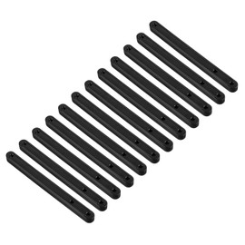 sourcing map Drawer Slides, 12Pcs 180mm - Plastic Drawer Rails, Side Mounted Grooved Guide Rails for Cabinet Drawers Bedside Tables Wardrobe Dressers (Black)