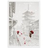 Mini Santa Greeting Life Christmas Card Japanese Style Kyoto SJ-29