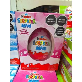 Kinder Huevo de Chocolate Kinder Sorpresa Maxi, 100 gr Mega Chocolate Egg With Toy