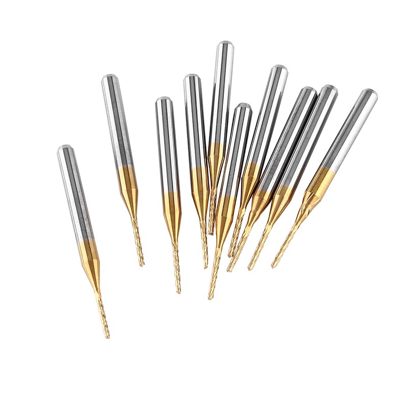 10pcs PCB End Mill Set Tungsten 1mm End Mill Carbide