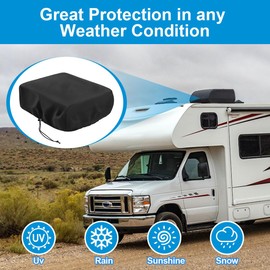 RV Camper Air Conditioner Cover Trailer AC Covers for RV Roof Unit, 600D Oxford Cloth Fits RecPro, TOSOT, FOGATTI 16K, Coleman Mach RV Air Conditioner Winter Covers for Outside - RV A/C Cover for Roof