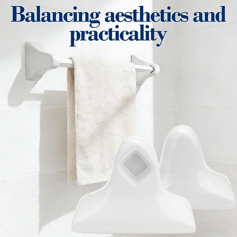 2 Pcs Ceramic Towel Bar Replacement Rod Holder Brackets Kit,