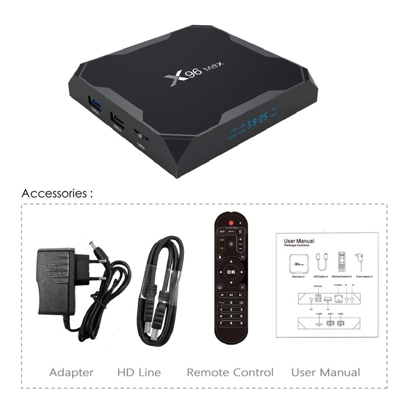 S905X TF Card U Disk HDMI 2.1 Smart TV Box